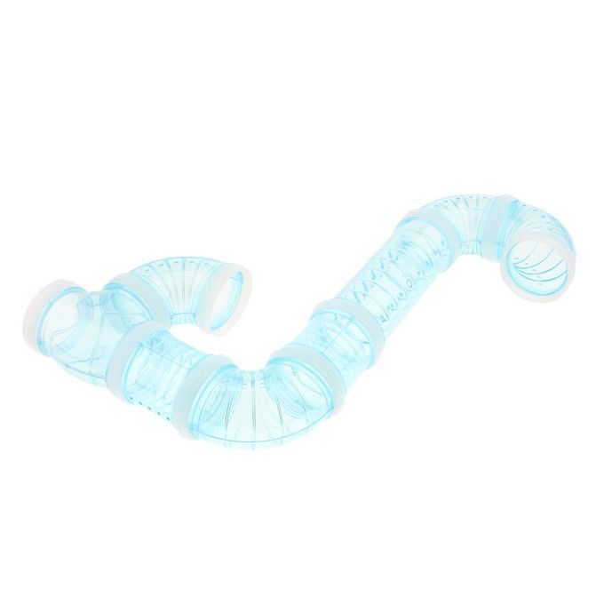 Hamster External DIY Pipeline Tunnel Fittings Tube Exercise Cage Blue