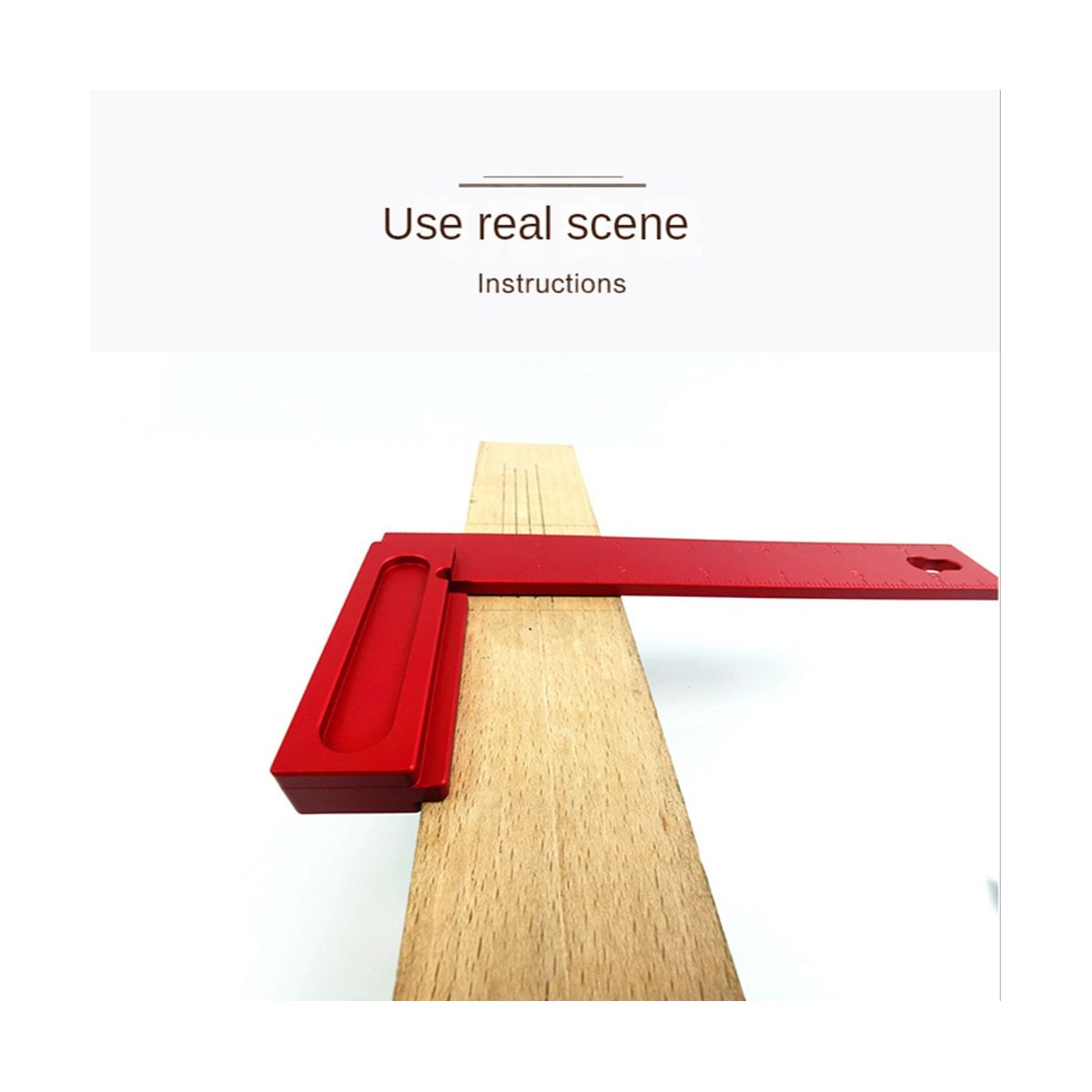 200MM Aluminum Right Angle Ruler Woodworking Height Ruler