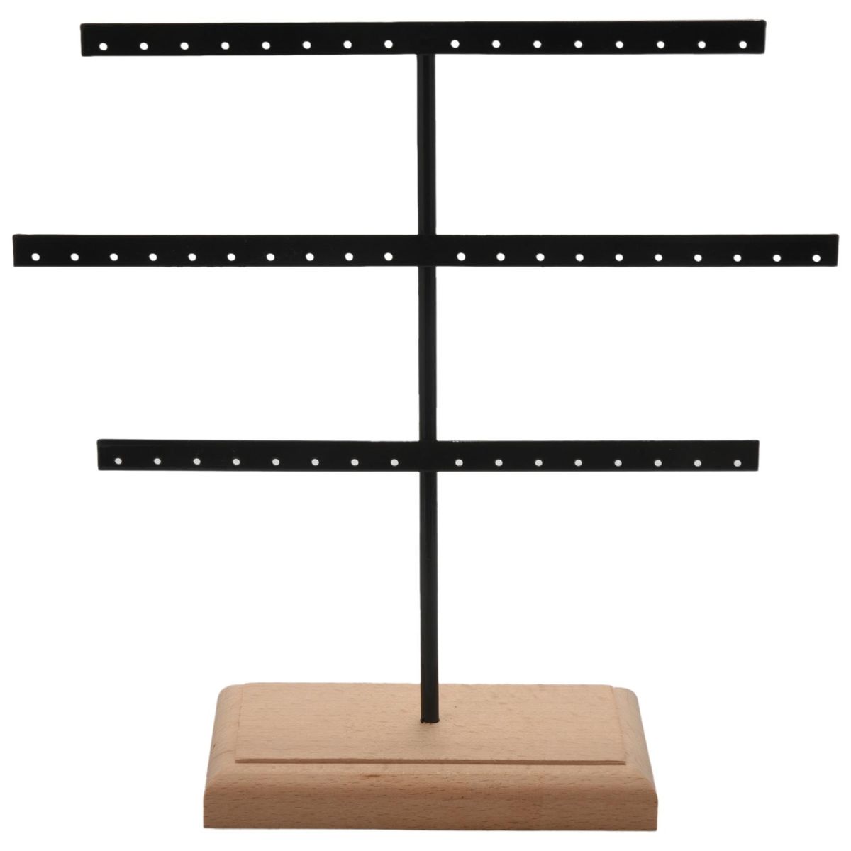 Fashion 52 Hook Earring Jewelry Organizer Earring Organizer Hanging Holder Neck Display Stand Box Holder Rack Jewelry Hanger Black