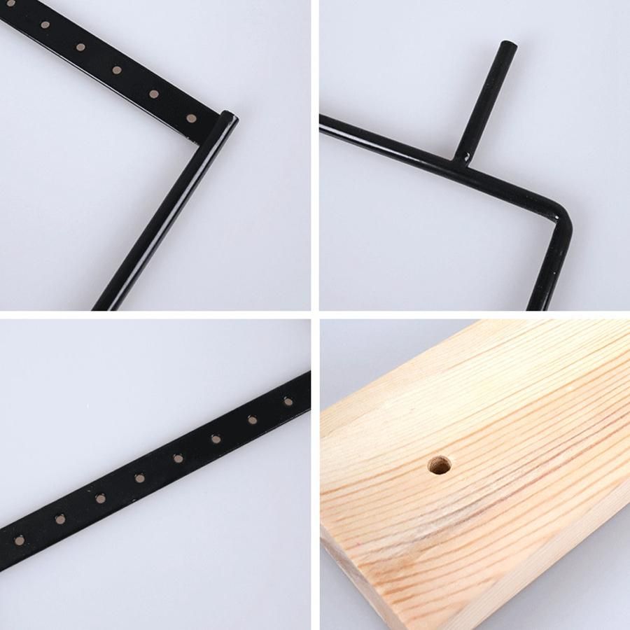 24 Holes Wooden Jewelry Organizer Display Holder Stand 2 Tie