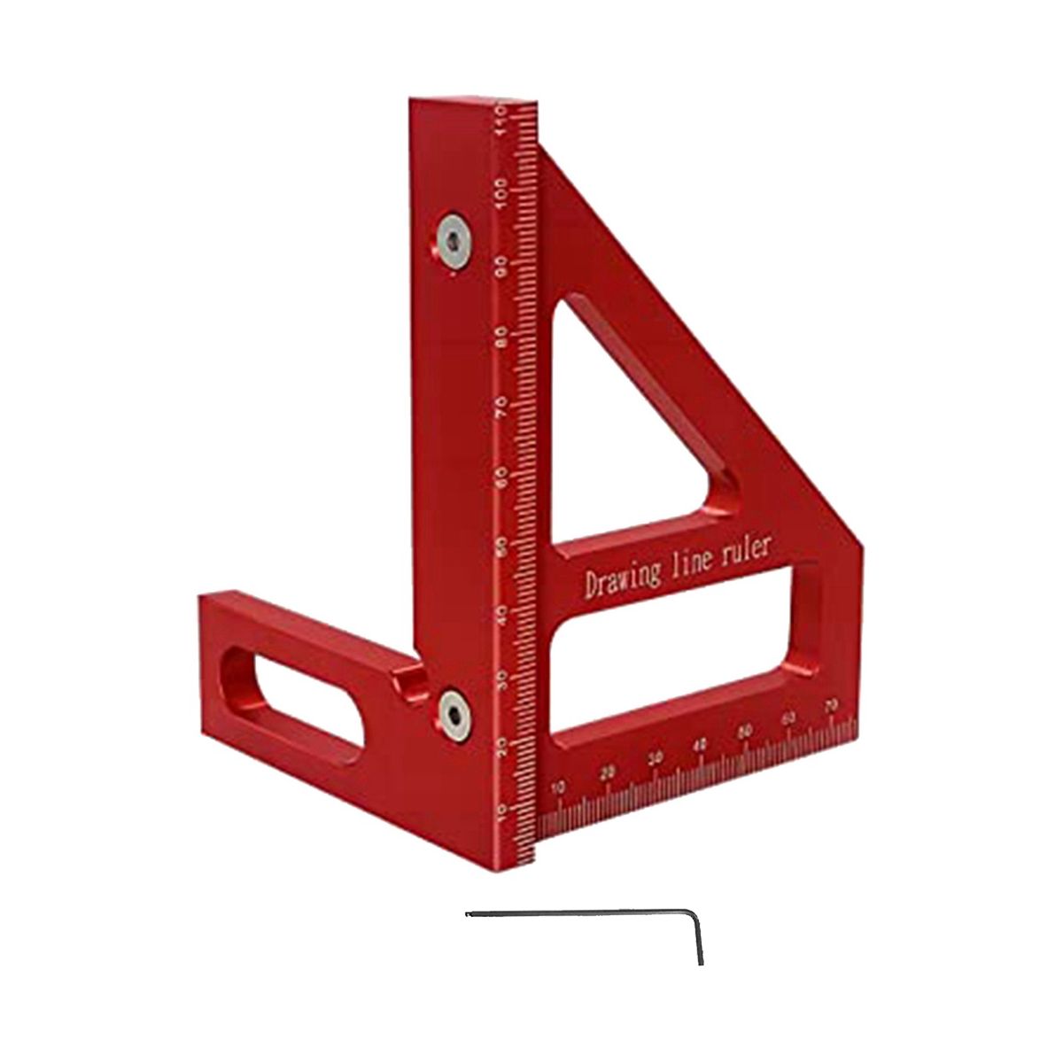 3D Multi-Angle Measuring Ruler 45/ Aluminum Alloy Drawing