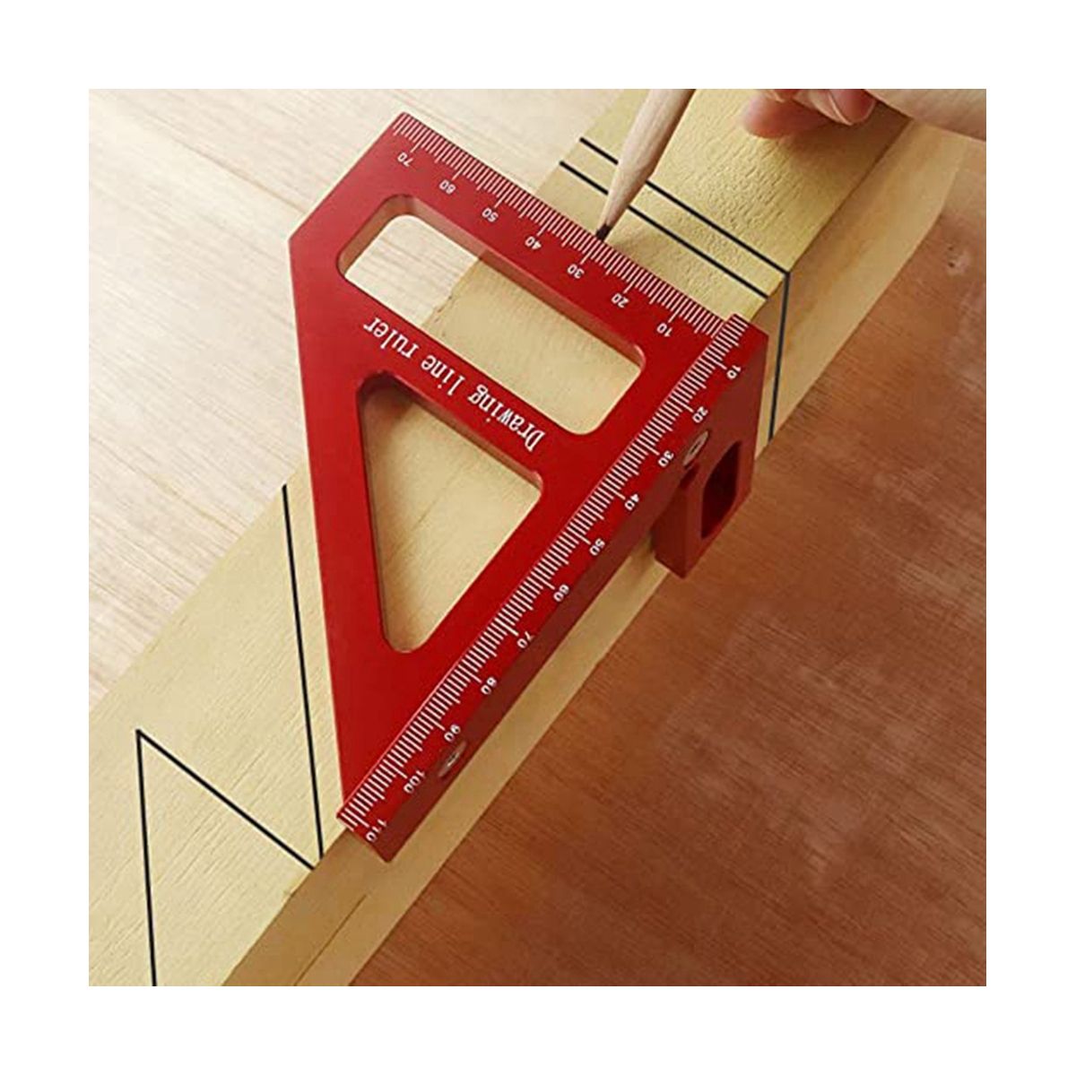 3D Multi-Angle Measuring Ruler 45/ Aluminum Alloy Drawing