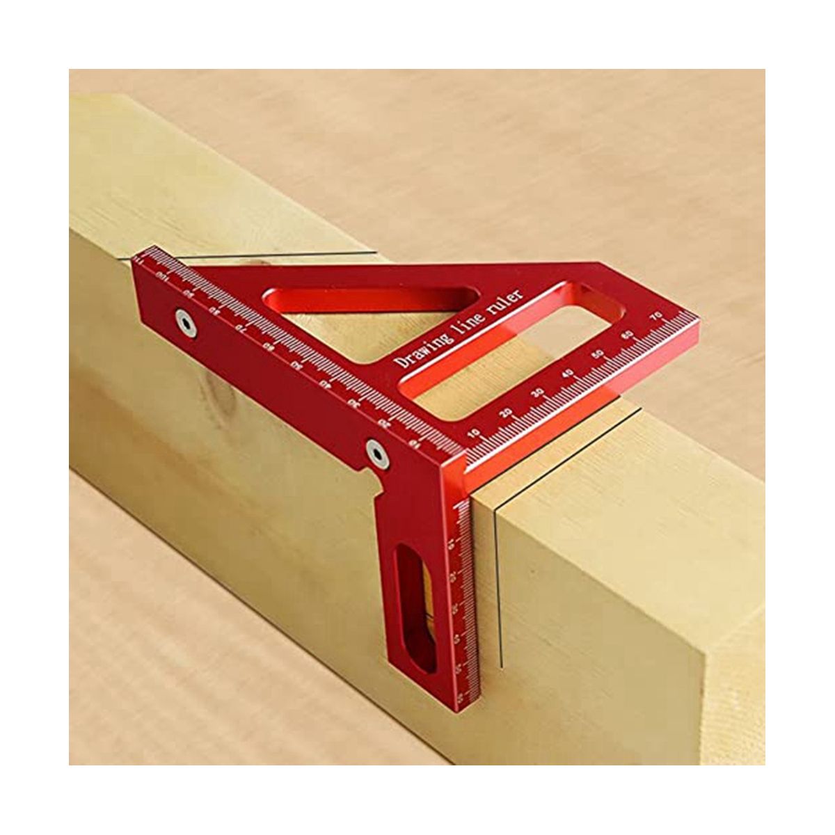 3D Multi-Angle Measuring Ruler 45/ Aluminum Alloy Drawing