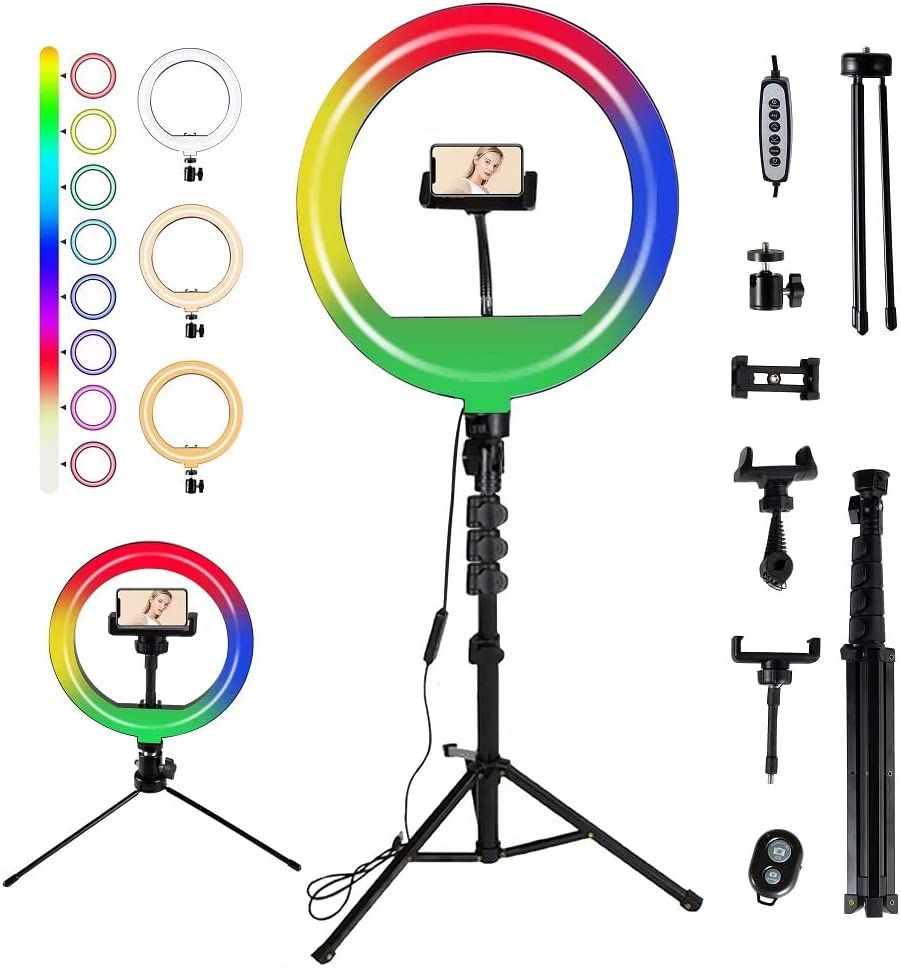 Cheap Simple Casual 10 Inch RGB Ringlight - Multi-color