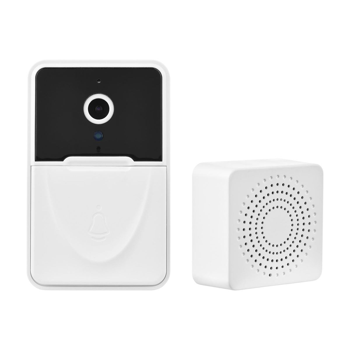 Wireless Video Doorbell Camera Visual Smart Security Doorbell with  Night Vision 2-Way Audio Real-Time Monitoring