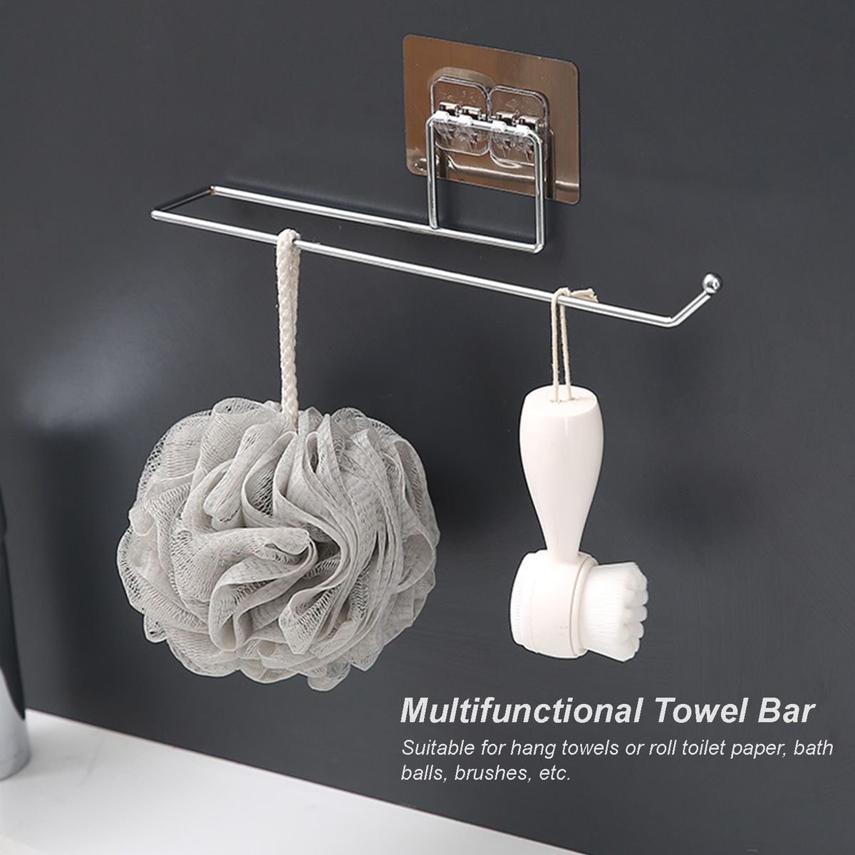 Towel Bar Power Towel Holder Bath Towel Clothes Hanger