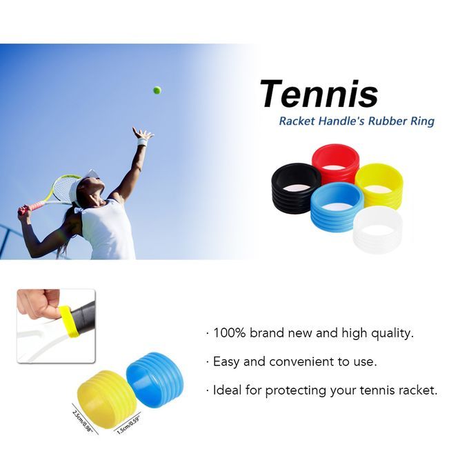 10Pcs Tennis Racket Handle Anti-slip Rings Sweat Absorbent