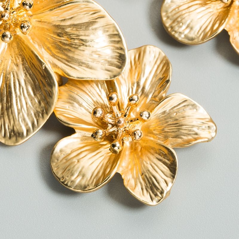 2 PCS Flower Earrings