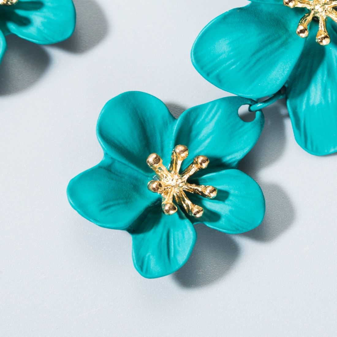 2 PCS Flower Earrings