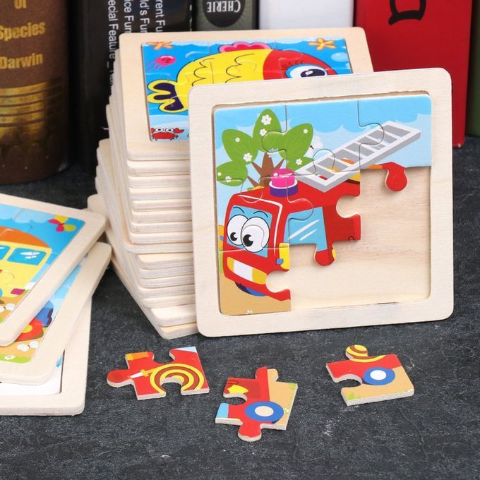 Small Puzzle  Hildren's Puzzle 9 Pie Es Of Woody Forest Animal Story Puzzle-Multicolor-Duck
