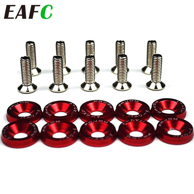 10pcs M6 Jdm Car Modified Hex Fasteners Fender Washer Plate