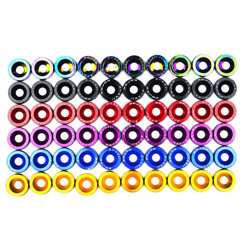 10pcs M6 Jdm Car Modified Hex Fasteners Fender Washer Plate