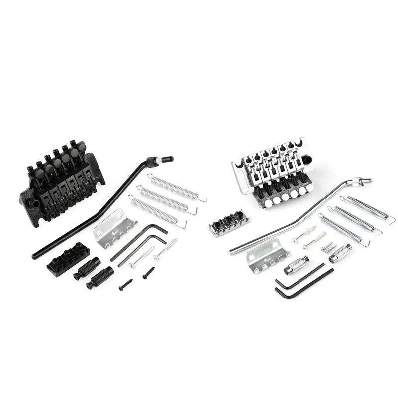 Electric Guitar Tremolo Bridge Assembly Double System Parts 2 Point St Strat Style Guitar Tremolo Bridge Locking System