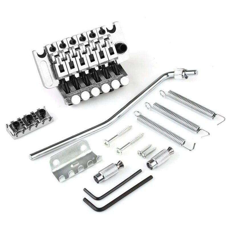 Electric Guitar Tremolo Bridge Assembly Double System Parts 2 Point St Strat Style Guitar Tremolo Bridge Locking System