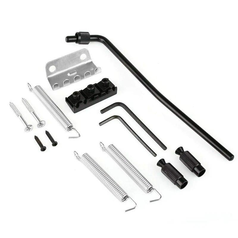 Electric Guitar Tremolo Bridge Assembly Double System Parts 2 Point St Strat Style Guitar Tremolo Bridge Locking System
