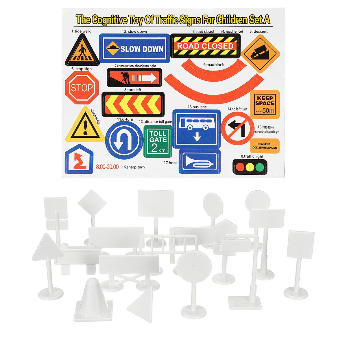 Traffic Map Play Mat Rug Carpet Car Vehicles Track Toy Kids Boys Gifts Traffic Sign Set