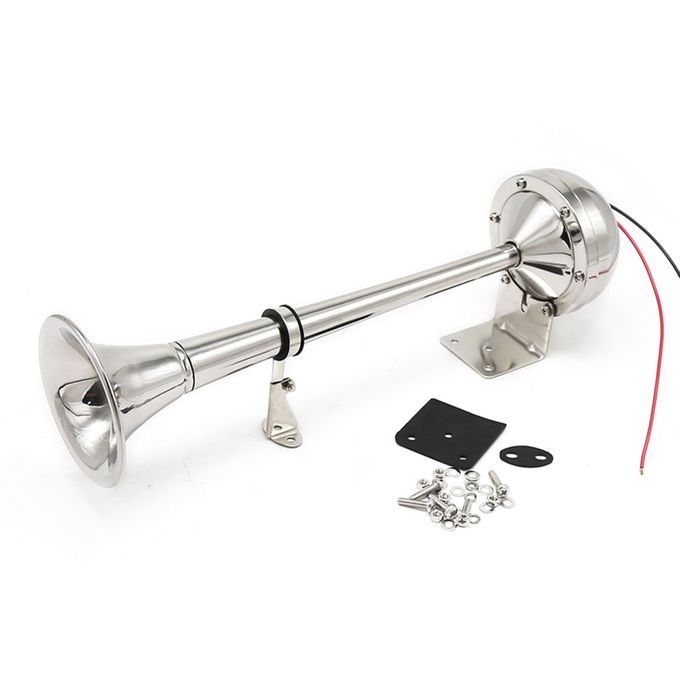 24V Single Trumpet Horn Marine Boat Air Horn 125dB Electric