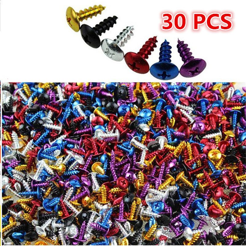 30 Pcs 2cm Length Colorful Dirt Pit Bike Bolts Kit Fastener