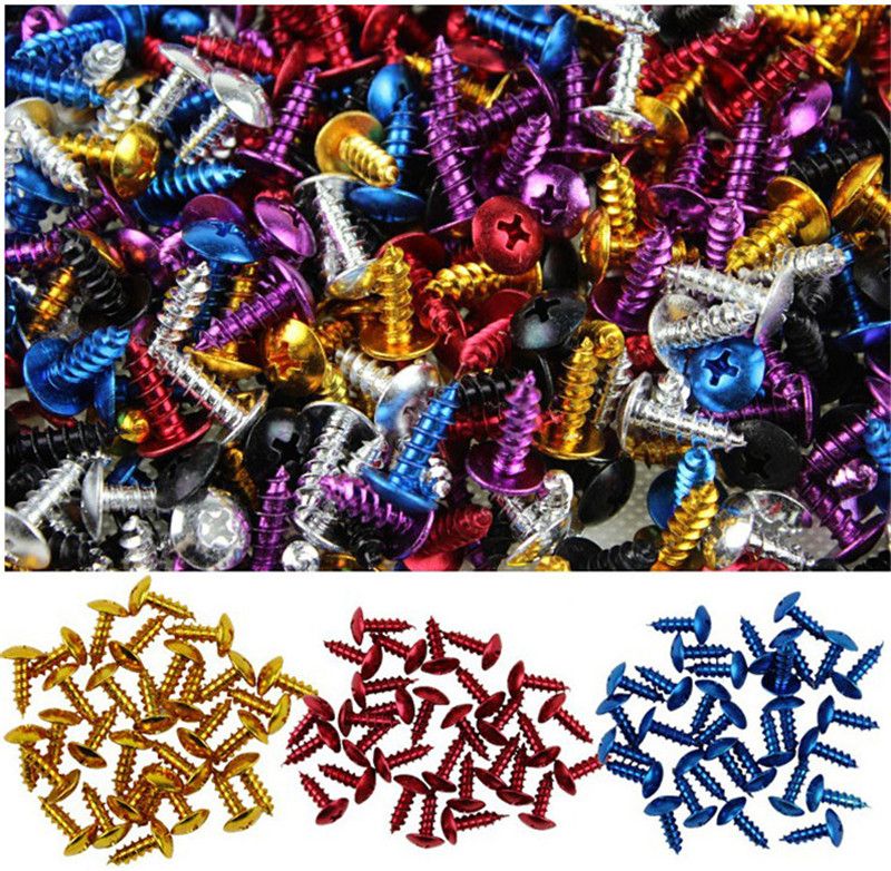 30 Pcs 2cm Length Colorful Dirt Pit Bike Bolts Kit Fastener