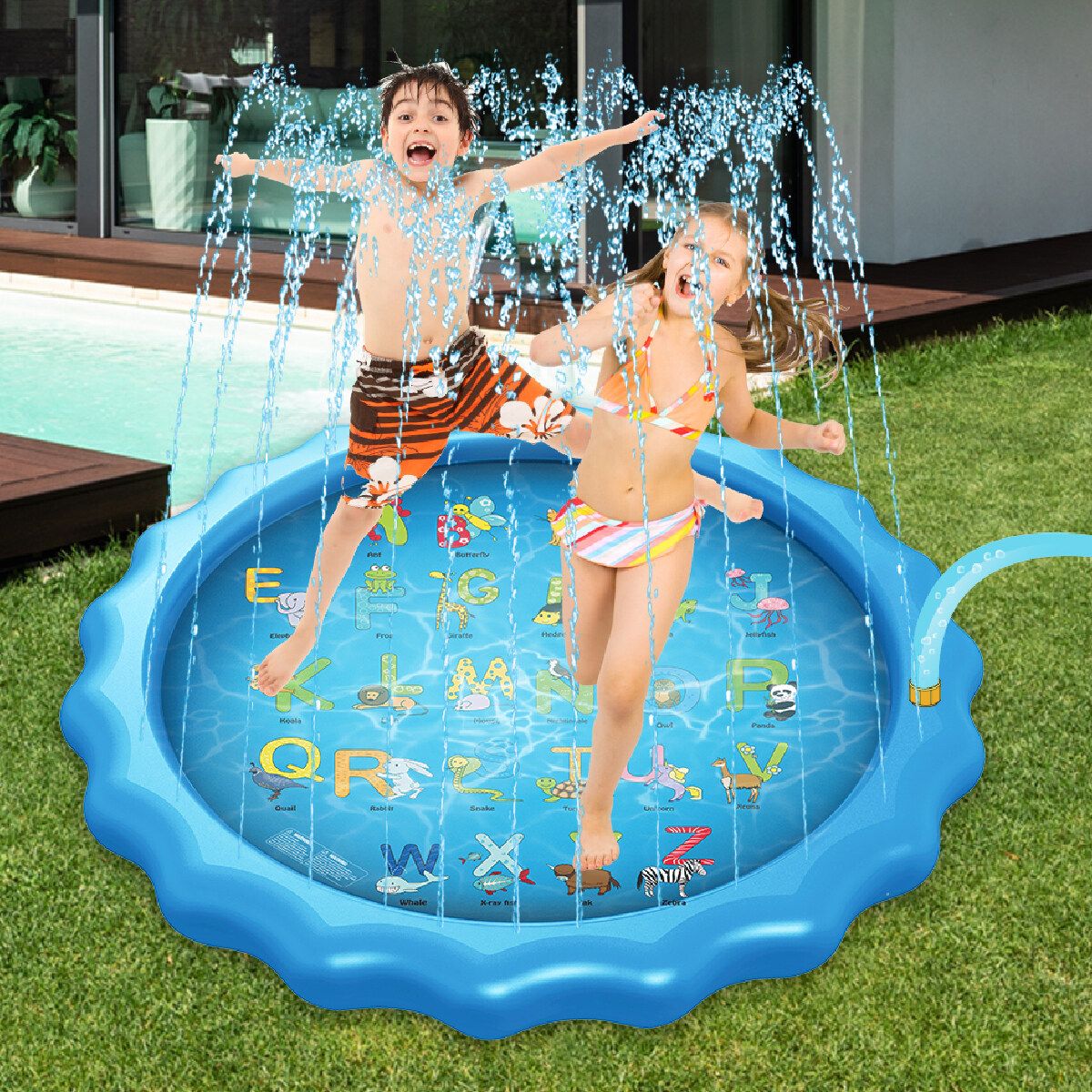 Sprinkle And Splash Play Mat For Summer Swimming Pool Party