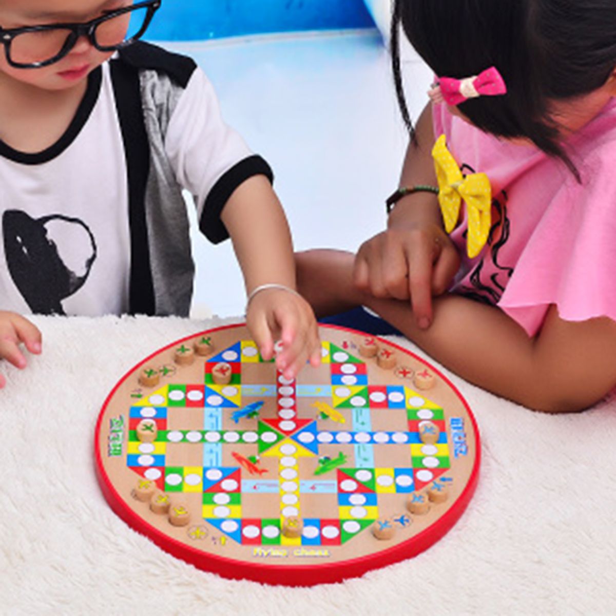 1 Set Games Fine Workmanship Multifunctional Wood-Pink