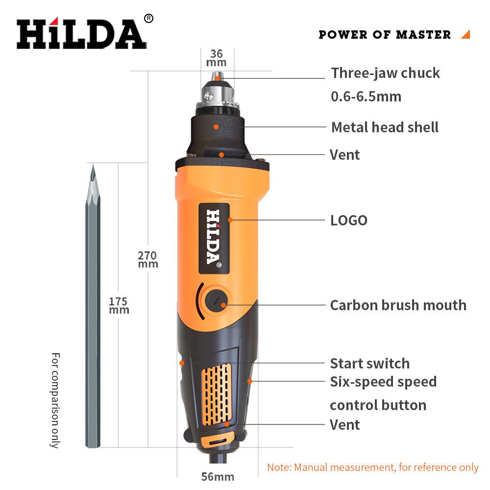HILDA Mini Electric Drill Rotary Tools Variable Speed