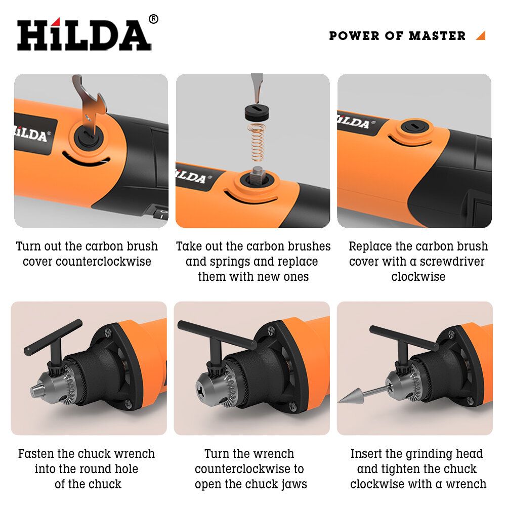 HILDA Mini Electric Drill Rotary Tools Variable Speed