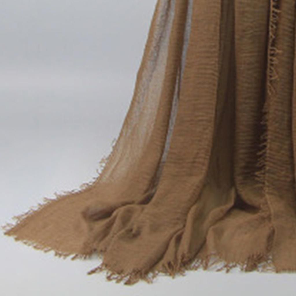 Women's Stylish  Long Scarf Hijab Shawl Brown
