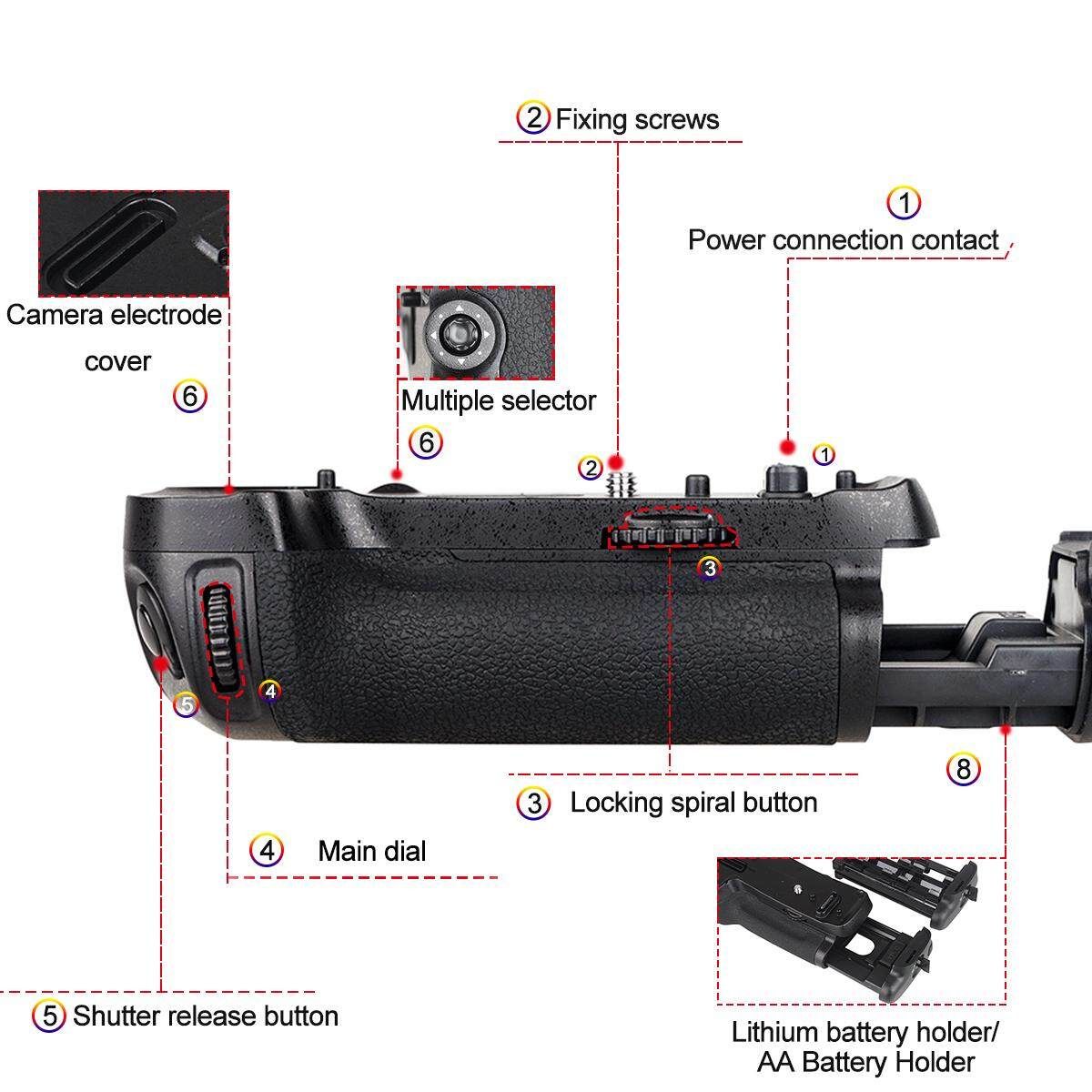 MB-D18 D850 Vertical Grip Holder For Nikon D850 MB-D18 DSLR Cameras