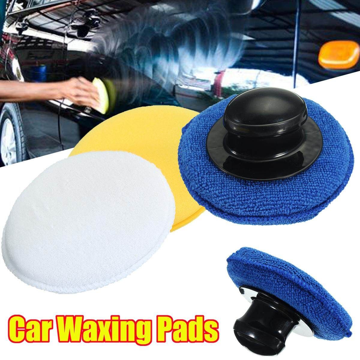 4Pcs Waxing Buffing Foam Sponge Applicator Pads Cars Vehicle Glass Polishing Clean