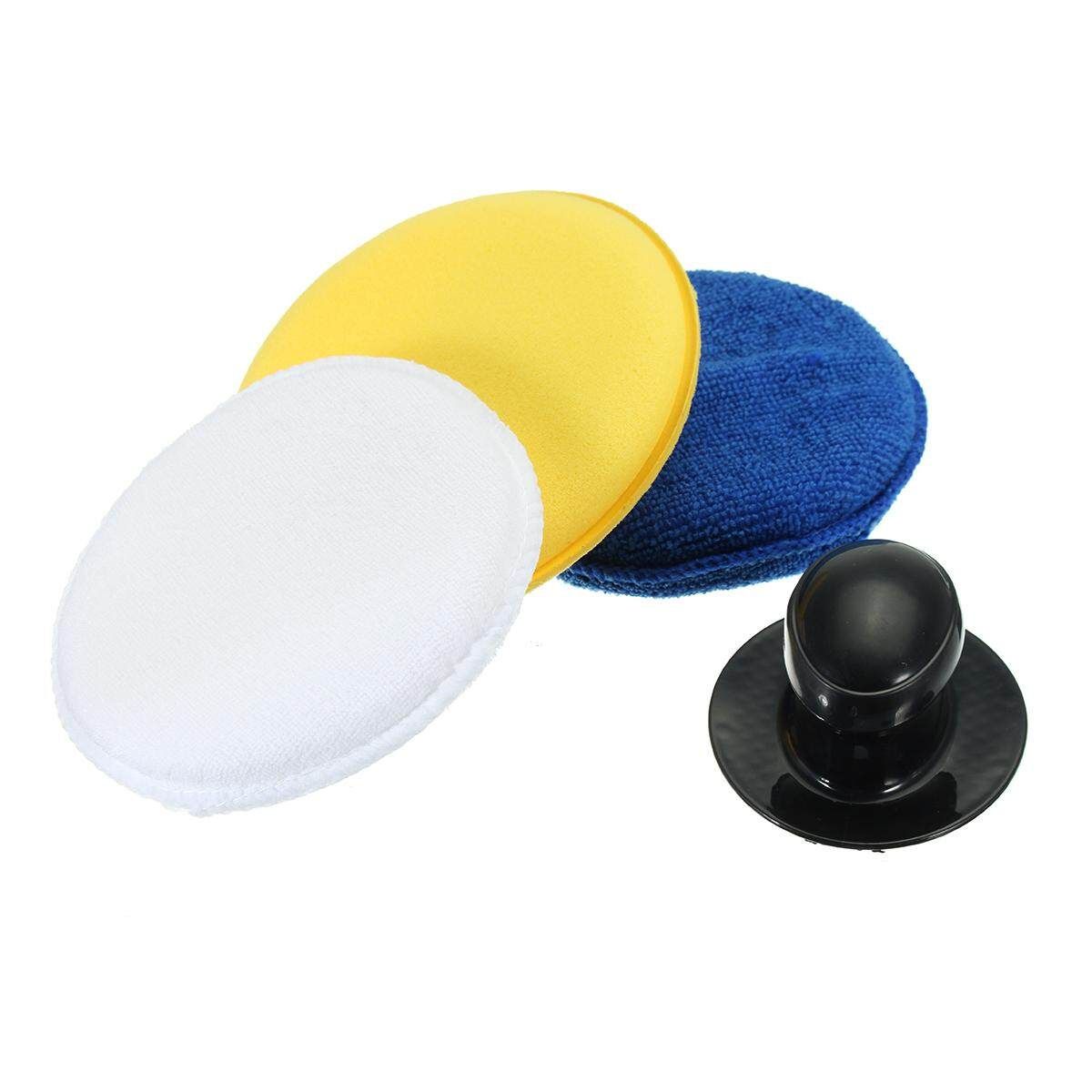 4Pcs Waxing Buffing Foam Sponge Applicator Pads Cars Vehicle Glass Polishing Clean