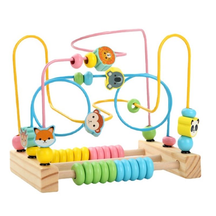 Children Beads Around Puzzle Block Toys, Style: Animal