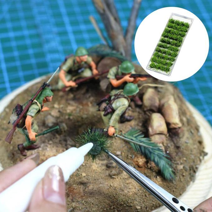 2 Boxes Grass Tufts Self Adhesive Tuft Sandbox Model Scenery Decor