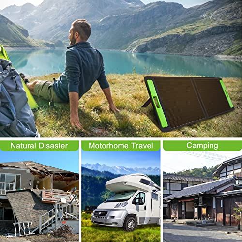 NECESPOW 100W Portable Solar Panel For Solar GeneratorPower