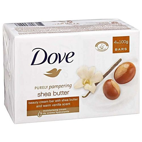 Beauty Bar Soap With Shea Butter & Vanilla 100g X 4