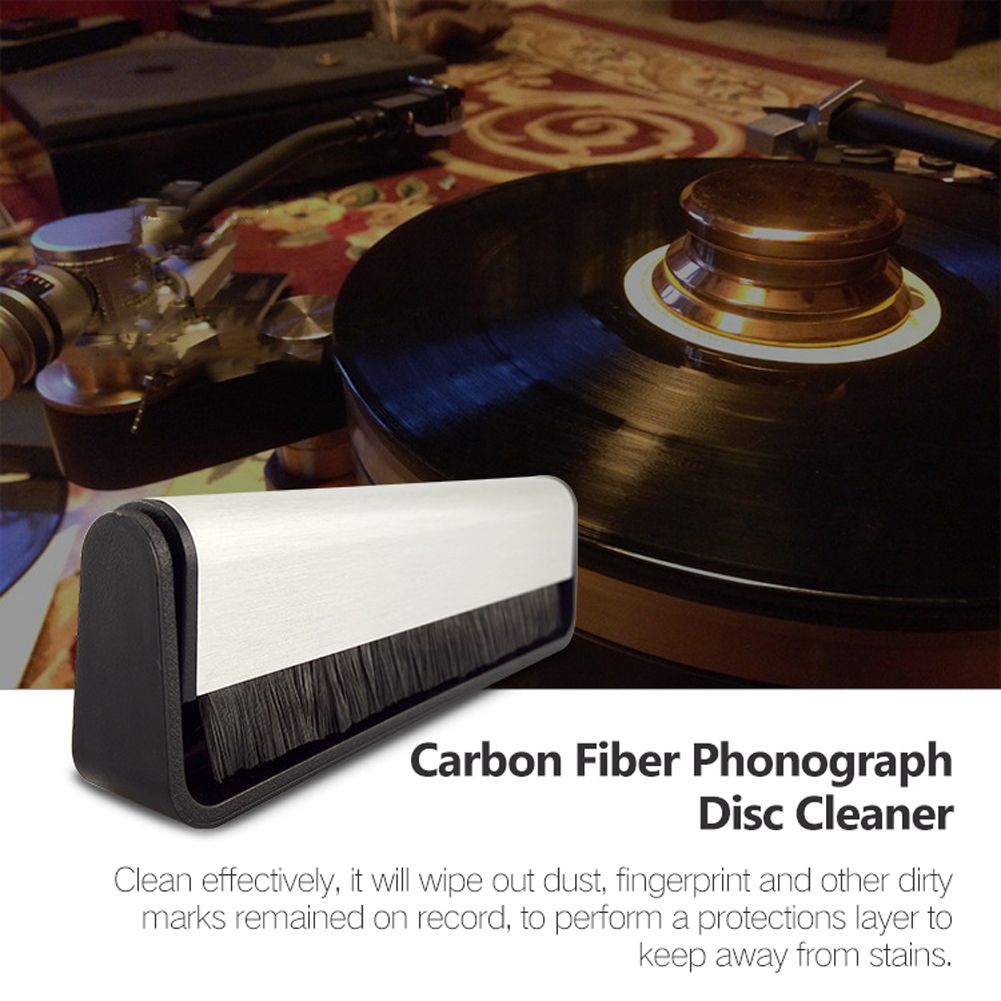Carbon Fiber Phonograph Disc Cleaner Vinyl Records Soft