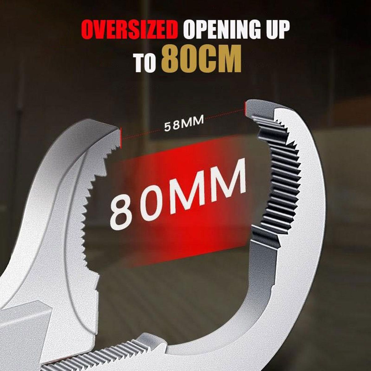 (Silver)Multifunction Adjustable Double-Ended Wrench Portable Universal Home Special Bathroom Wrench Repair Tool