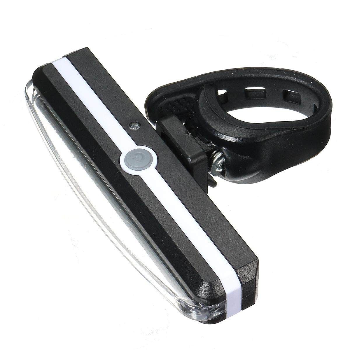 USB Rechargeable Bike Bicycle Cycling Tail Rear USB Safety Warning Light Lamp #white White