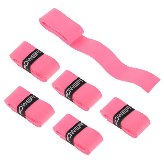 6x Replacement Anti-slip Sports Tennis Badminton Racket Band Grip Pink
