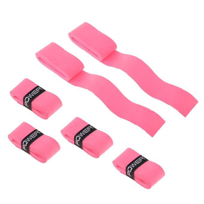 6x Replacement Anti-slip Sports Tennis Badminton Racket Band Grip Pink