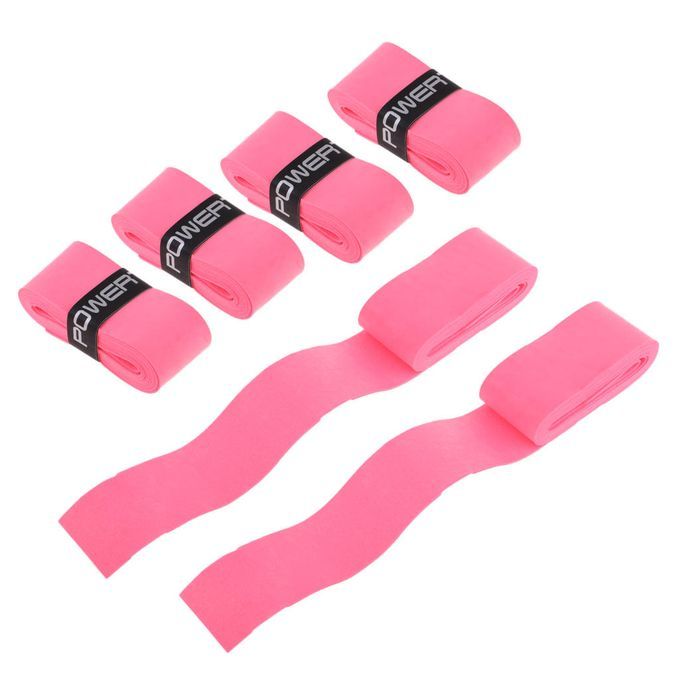 6x Replacement Anti-slip Sports Tennis Badminton Racket Band Grip Pink