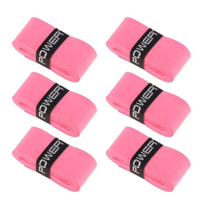 6x Replacement Anti-slip Sports Tennis Badminton Racket Band Grip Pink