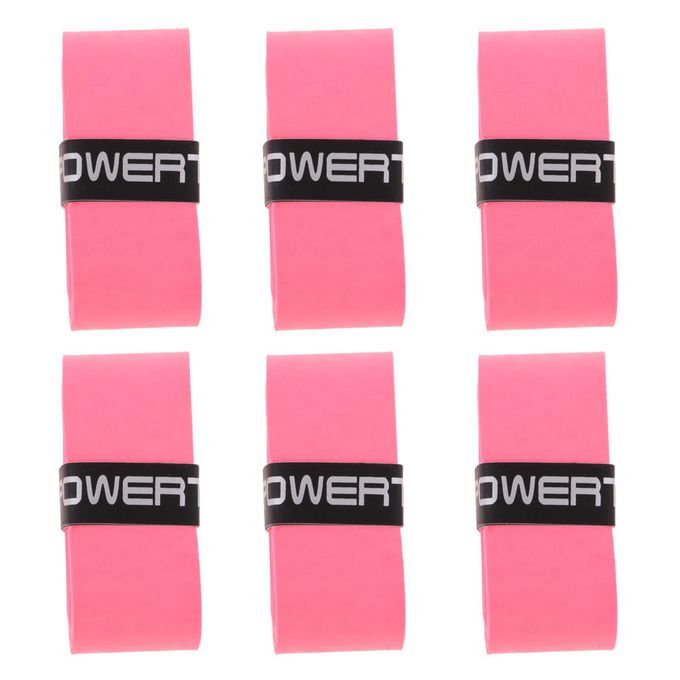 6x Replacement Anti-slip Sports Tennis Badminton Racket Band Grip Pink