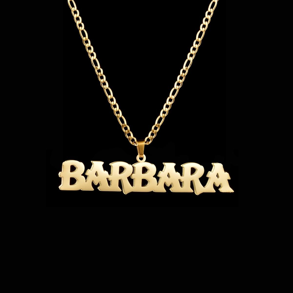 Atoztide Personalized Custom Name Pendant Necklace Stainless Steel Detachable Cuban Thick Chain for Men Women Jewelry Gift