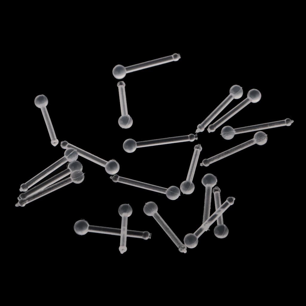 20pcs Clear Studs Rings Body  Jewelry Lip Nose Ear Labret Ring