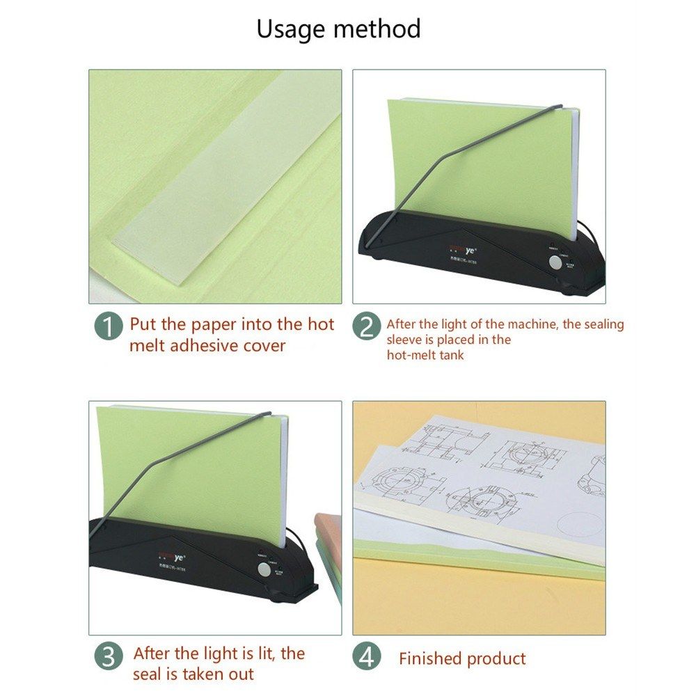 10pcs/Set A4 Hot Melt Adhesive Envelope Bookbinding Machine