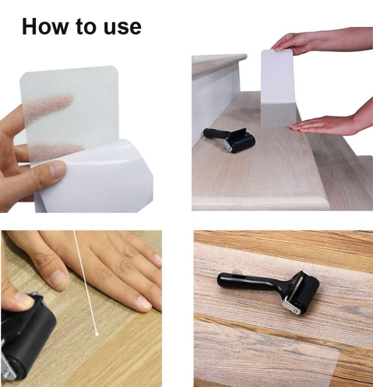 15 PCS PEVA Scrub Stair Non-slip Strip,Size: 15 X 61cm