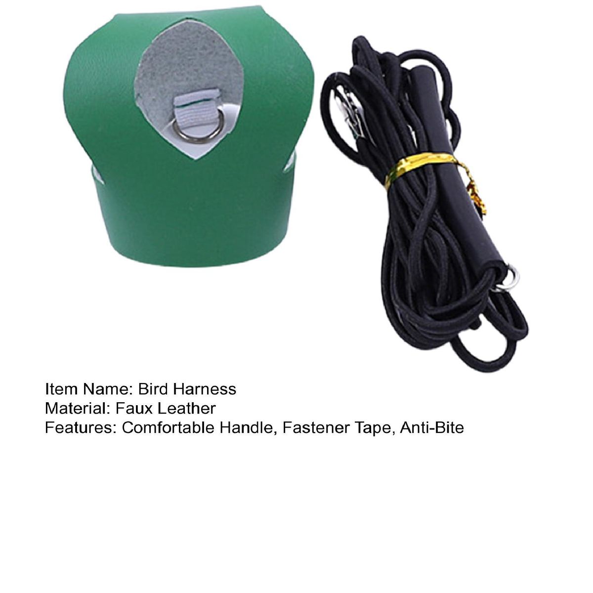 Bird Harness Parrot Bird Harness Leash Flying Rope Green