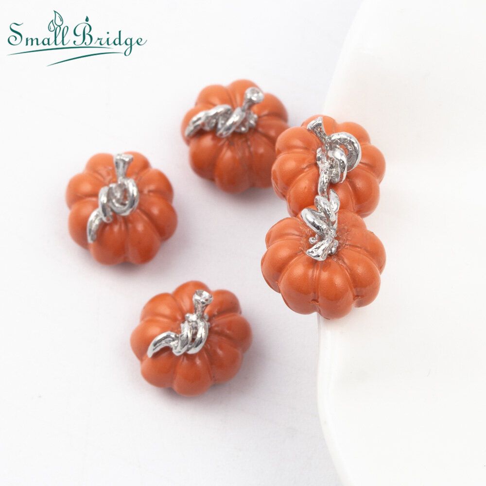 Halloween Alloy Pumpkin Beads Spray Paint For Jewelry