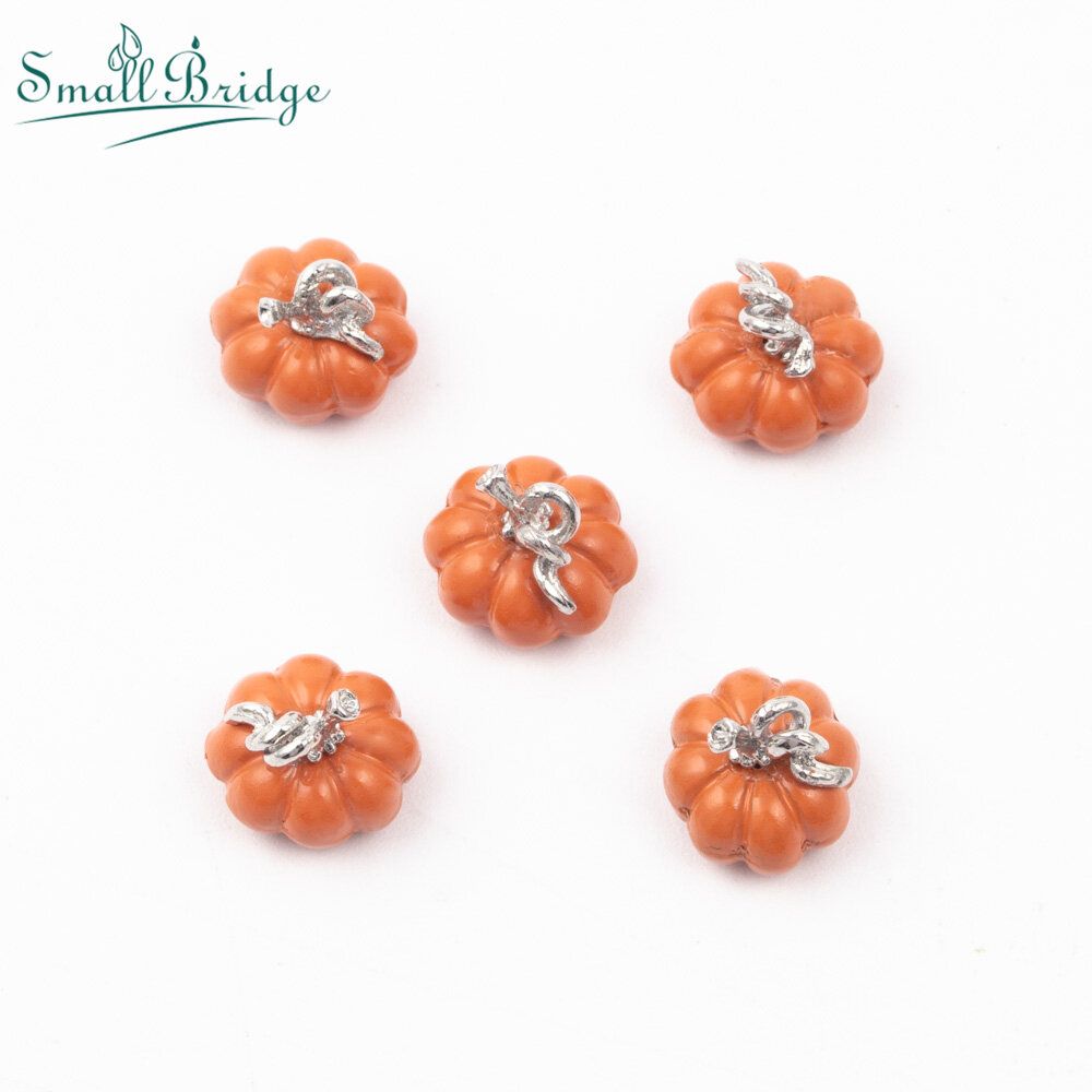 Halloween Alloy Pumpkin Beads Spray Paint For Jewelry